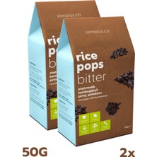 Slimplus Glutensiz Vegan Rice Pops Bitter Atıştırmalık Kakaolu Karabuğdaylı Pirinç Patlakları 2 x 50 gr