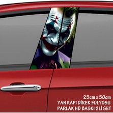 Fresh Kızgın Palyaço Renkli Baskılı Folyo Kaplama - 2li Kapı Direkleri Için Sticker Modifiye