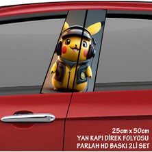 Fresh Sevimli Yaratık  Renkli Baskılı Folyo Kaplama - 2li Kapı Direkleri Için Sticker Modifiye