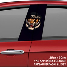 Fresh Kaplan Dişli Renkli Baskılı Folyo Kaplama - 2li Kapı Direkleri Için Sticker Modifiye