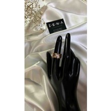 Zena Accessories Modern Tarz Rose Çelik Yüzük