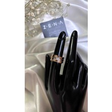 Zena Accessories Modern Tarz Rose Çelik Yüzük