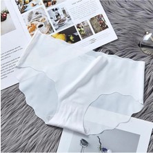 Sweet Sauna Dikişsiz Ultra Ince Buz Ipek Külot Mikro Şeffaf Elastik Nefes Alabilen Lazer Kesim Elastik Iz Yapmaz Külot Korse
