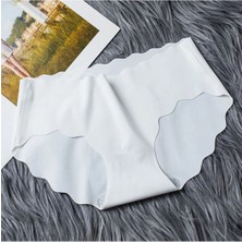 Sweet Sauna Dikişsiz Ultra Ince Buz Ipek Külot Mikro Şeffaf Elastik Nefes Alabilen Lazer Kesim Elastik Iz Yapmaz Külot Korse