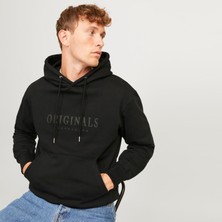 Jack & Jones Erkek Kapüsonlu Gögüs Logo Baskili Sweatshirt - Frederiksberg