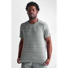 Nike Miler Dri Fit Running Tee Grey Reflektörlü Koşu Antrenman Tişörtü Gri