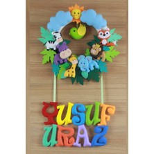 Yusuf Uraz Isimli Safari Bebek ve Hastane Odası Kapı Süsü