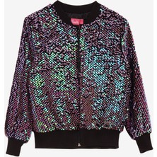 Barbie Hakim Yaka Siyah - Pembe Kadın Sweatmont Brb4Wg-Swt6302