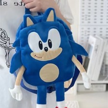Flexible1 Sonic Peluş Çanta Süper Sonic Fare Kirpi Çocuk Oyuncak Sırt Çantası (Yurt Dışından)