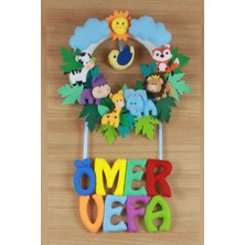 Ömer Poyraz Isimli Safari Bebek ve Hastane Odası Kapı Süsü