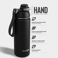 Stevig 1 Hand Leak-Proof Sızdırmaz Çelik Termos 500 ml Black ST-207