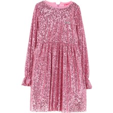 Barbie Payetli Pembe Kadın Abiye Elbise BRB4WG-ELB6090