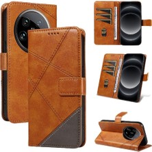 Colorful Shop Elmas Dikiş Deri ile Xiaomi 14 Ultra Yüksek Kalite Için Flip Case (Yurt Dışından)