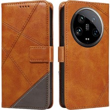 Colorful Shop Elmas Dikiş Deri ile Xiaomi 14 Ultra Yüksek Kalite Için Flip Case (Yurt Dışından)