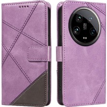 Colorful Shop Elmas Dikiş Deri ile Xiaomi 14 Ultra Yüksek Kalite Için Flip Case (Yurt Dışından)