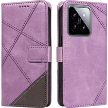 Colorful Shop Elmas Dikiş Deri Telefon ile Xiaomi 14 ve Kart Yuvası Için Flip Case (Yurt Dışından)