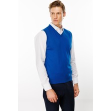 Desen Triko Erkek Süveter Saks