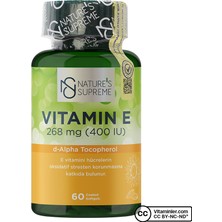 Nature's Supreme Vitamin E 400 IU 60 Kapsül