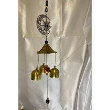 Rahan Deprem Zili Çanı Rüzgar Çanı Zili Feng Shui Yin Yang Ay Yıldız