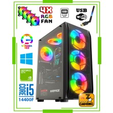 Zeiron Poseidon GTX20 Intel Core I5-14400F 16GB Ddr4 Ram 256GB M.2 SSD + 1tb HDD 6gb 192BIT GTX1660 Oyuncu Masaüstü Bilgisayar