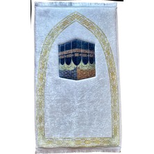 Carpetella 3 cm Kalın Süngerli Seccade Diz Ağrıtmaz Namazlık Kabe Desenli 70X120 cm