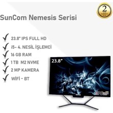 Suncom Nemesis SCA-102 I5-4570T 16GB 1tb SSD O/b 23.8" IPS Siyah Dos All In One Pc