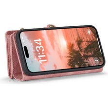 Colorful Shop IPhone 16 Için Kılıf Tpu Pc El Yapımı Deri Fermuar Güçlü Manyetik Cüzdan (Yurt Dışından)