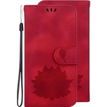 Colorful Shop Tecno Spark 10 Pro Kabartma Lotus Çiçek Cüzdan Manyetik Için Flip Case (Yurt Dışından)