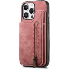 Colorful Shop Iphone 16 Için Kılıf Pro Standı Fonksiyonu Katlanabilir Arka Kapak Vintage Fermuar (Yurt Dışından)