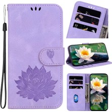 Colorful Shop Tecno Pop 5 Lte Cüzdan Kickstand Manyetik Kabartma Lotus Için Flip Case (Yurt Dışından)