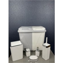 Tekno Trust 6 Parça Kirli Çamaşır Sepeti- Wc Banyo Set-Lüx Çeyiz Seti