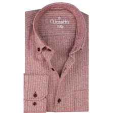 Varetta Erkek Mercan Rengi Kışlık Düz Cepli Geniş Kesim Gömlek