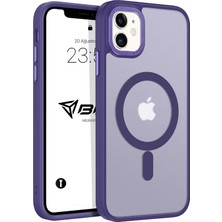 Babilden iPhone Için Kılıf Kamera Korumalı Magsafe Wireless Şarj Özellikli Mat Şeffaf Renkli Kılıf