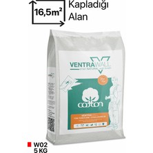 Ventrawall - Beyaz Duvar Boyası ve Pamuk Sıva -%100 Pamuk- W02 - 5 kg-16,5 m²