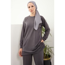 Divine Line Kadın Beli Lastikli Tunik Pantolon Ikili Takım