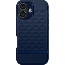 Spigen Caseology iPhone 16 Kılıf Parallax Mag MagSafe özellikli Midnight Blue - ACS08234