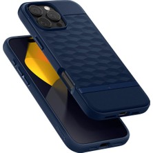 Spigen Caseology iPhone 16 Pro Kılıf Parallax Mag MagSafe özellikli Midnight Blue - ACS08171