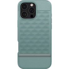 Spigen Caseology iPhone 16 Pro Max Kılıf Parallax Mag MagSafe özellikli Sage Green - ACS08040