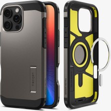 Spigen iPhone 16 Pro Kılıf Tough Armor AI MagFit MagSafe özellikli Gunmetal - ACS08145