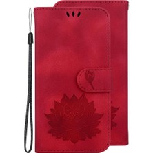 Mays Boutique Tecno Pop 5 Lte Cüzdan Kickstand Manyetik Kabartma Lotus Için Flip Case (Yurt Dışından)