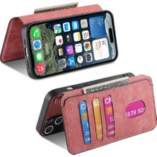 Mays Boutique Iphone 16 Için Flip Case Artı Kart Standı Cüzdan Mıknatıs Koruyucu Malzeme (Yurt Dışından)