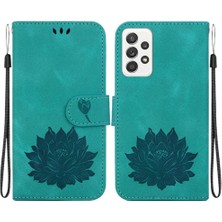 Mays Boutique Samsung Galaxy A23 4g Için Flip Case/5g Kabartma Lotus Çiçek Kickstand (Yurt Dışından)