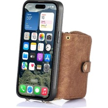 Mays Boutique Iphone 16 Için Kılıf Artı 7 Kart Yuvaları Standı Fermuar Kapatma Ayarlanabilir (Yurt Dışından)