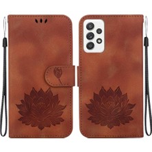 Mays Boutique Samsung Galaxy A23 4g Için Flip Case/5g Kabartma Lotus Çiçek Kickstand (Yurt Dışından)