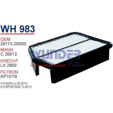 Wunder WH983 Hava Filtresi - Kıa Sportage Iıı - Hyundai Ix 35 201