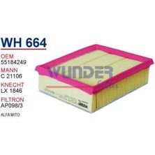 WH664 Hava Filtresi - Fiat Doblo 1,6 10--Linea 07--Punto Iıı 05-