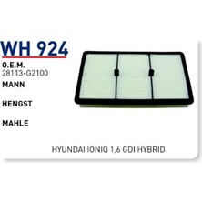 WH924 Hava Filtresi - Hyundai Ionıq-Kıa Nıro 1,6 Gdı Hybrid