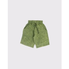 RG Brand Çocuk Yıkamalı Desenli Kısa Şort