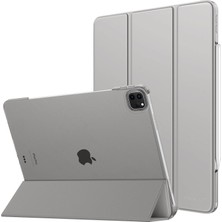 Five-E Apple iPad Pro 12.9 Inc 6. Nesil (2022) Kalemlikli Standlı Yarı Saydam Hard Pc Kılıf A2436 A2437 A2764