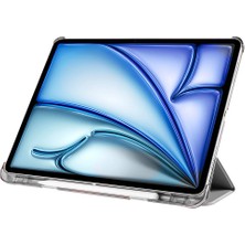 Five-E Apple iPad Pro 11 Inc 5. Nesil M4 (2024) Kalemlikli Standlı Yarı Saydam Hard Pc Kılıf A2836 A2837